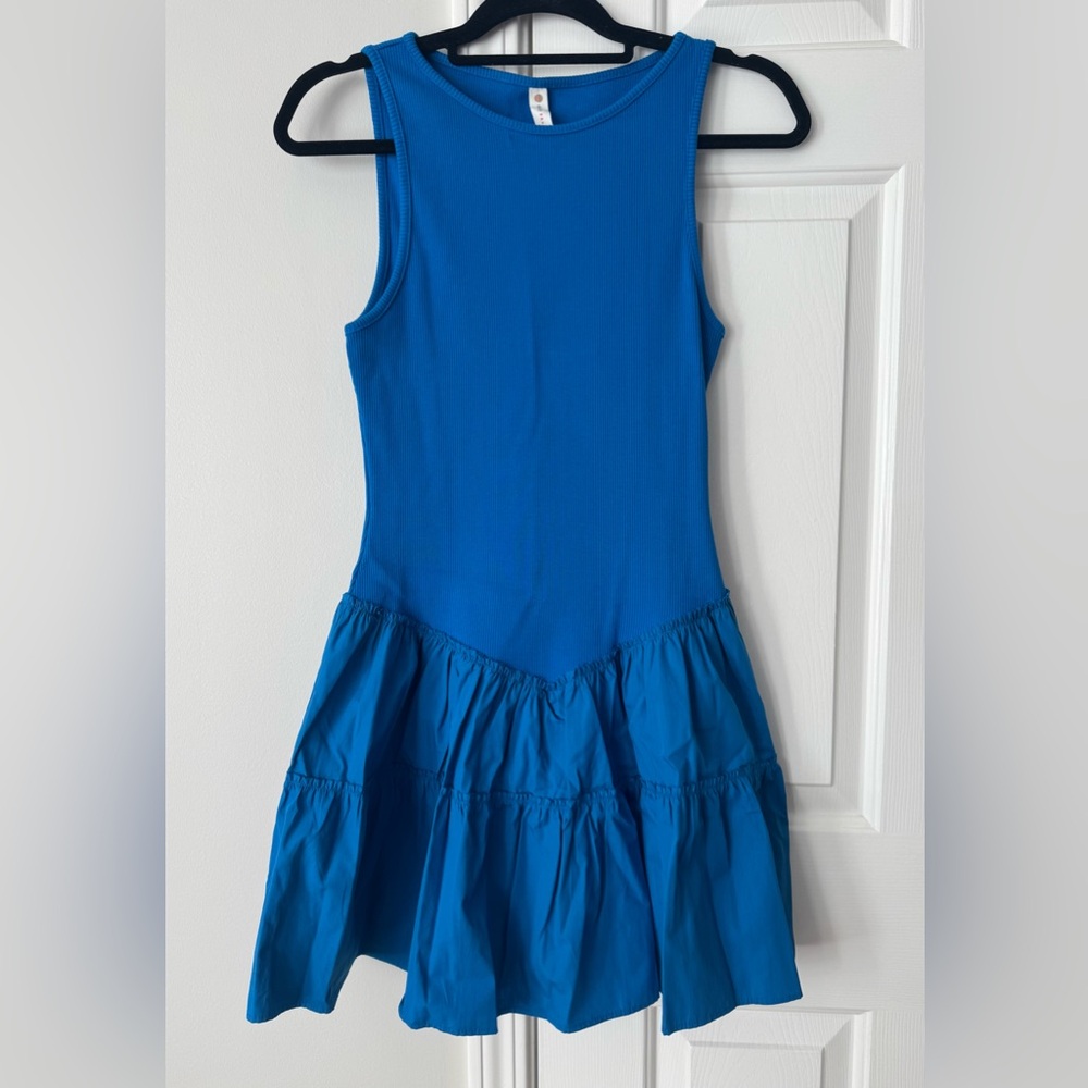 Anthropologie Daily Practice Rib Tank Drop-Waist Twofer Mini Dress, Size S - Picture 5 of 11